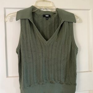 PAIGE Olive Knit Top